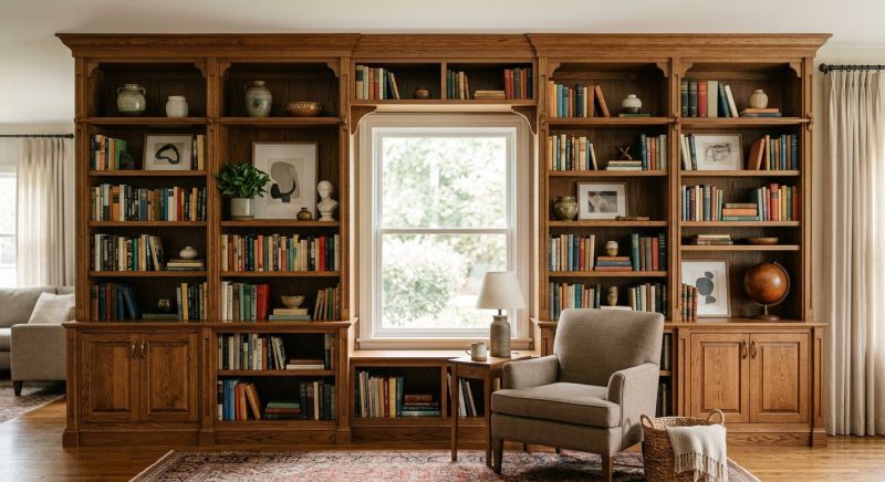 Built In Bookcase Installation in Alexandria, VA