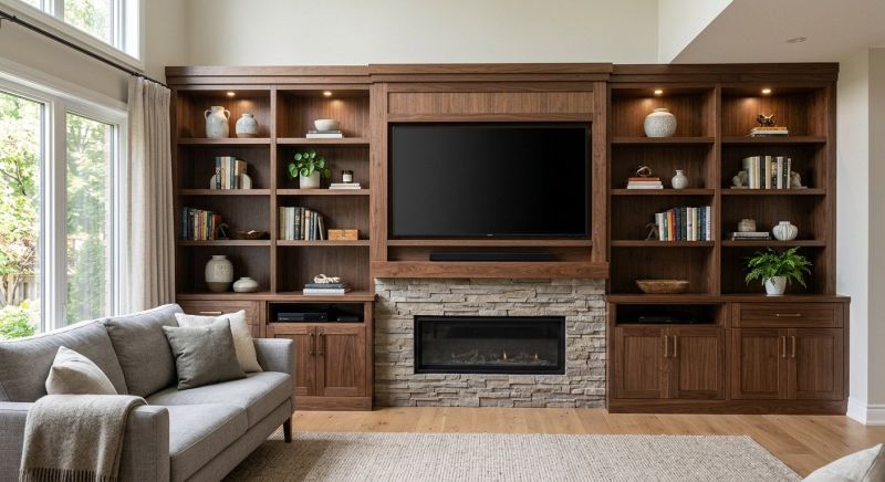 Fireplace Cabinet Installation in Greensboro, NC