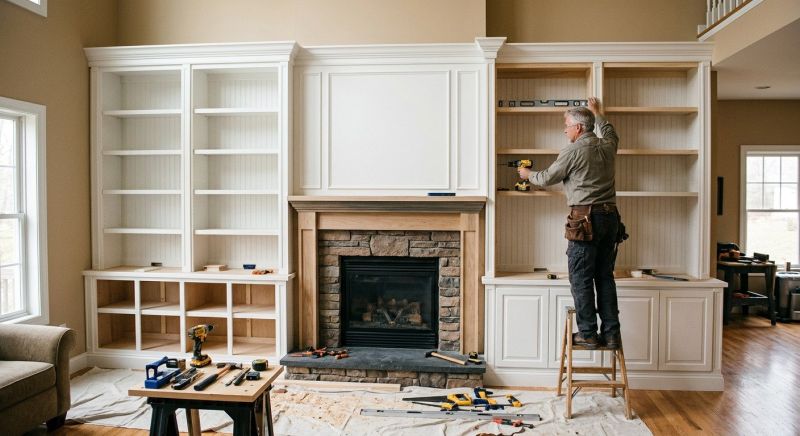 Fireplace Shelves Installation in Woodbridge, VA