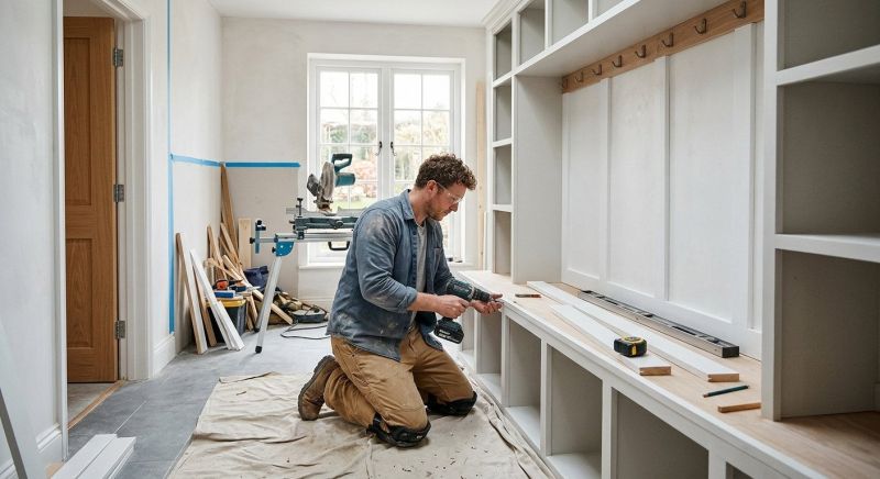 Mudroom Shelving Installation in Greensboro, NC