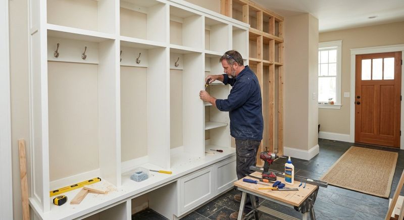 Mudroom Shelving Installation in Winston Salem, NC